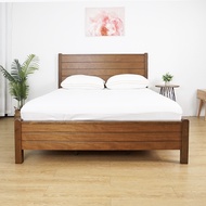 LOFT Design CONSTANCE Solid Wood Queen Size Bed-Walnut