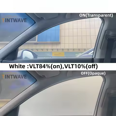 TINTWAVE 4PCS White Smart Tint PDLC Car Film 12V Remote Control High Transparency Privacy Tint Kit