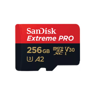 SanDisk Extreme Pro microSDXC, V30, U3, C10, A2, UHS-I, 200MB/s R, 90MB/s W, 4x6, SD adaptor, Lifetime Limited