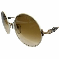 成色極佳 ▼ CHROME HEARTS OVARYEASY 925 花卉鏡腳圓形漸變鏡片太陽眼鏡 白金鏡片：ブラウン日本製造 總重量 28.93克 男士