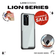 LEEU Huawei P40 Matte Acrylic PC TPU Shockproof Bumper Phone Case Cover Casing