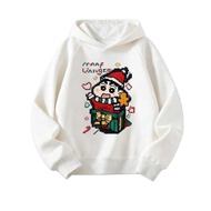 Crayon Shin Chan Printed Christmas Hoodie Winter Plus Size Hooded Hoodie Versatile Casual Hoodie Sui