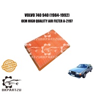 VOLVO 740 940 TURBO (1984-1992) ENGINE AIR FILTER A-2197 PENAPIS ANGIN MADE BY OEM