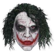 Topeng Badut Lateks Baru untuk Halloween, Penutup Kepala, Aksesori Kostum Bilik Melarikan Diri D105