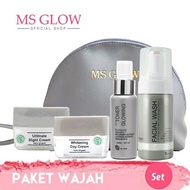 Ms Glow Beauty Series Package Whitening Acne Luminous Ultimate Original Halal Brightening Women's Fa