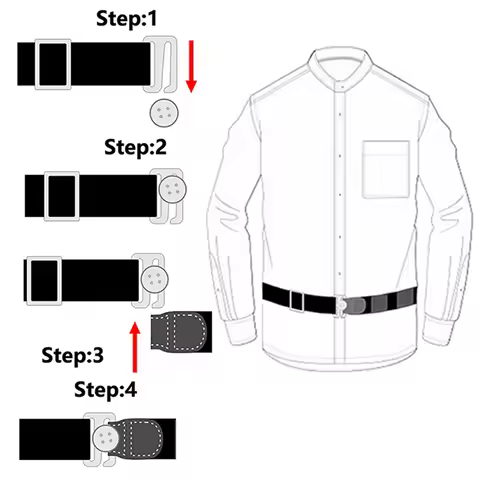 All New Shirt Stays Tuck Belt Universal Adjustable Elastic Shirt Holder Suspenders Garter for Men In