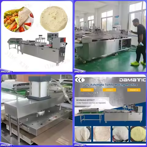 Automatic Industrial Flour Corn Tortilla Machine for Taco Meat Patty Press Bread Grain Products Make