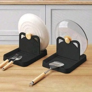 1pc Kitchen Lid Holder, Foldable Kitchen Utensil Holder For Spoons, Spatulas And Knives Storage Rack