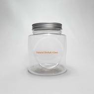 1 L Round Pet Nat Eid Cookie Jar Plastic Jar/ Aluminum Lid Jar/ Nastar Jar/ Cookie Jar/ 1 L Jar/