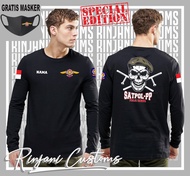 KAOS POL PP SKULL LENGAN PANJANG.KAOS SATPOL PP FREE MASKER