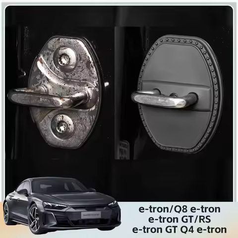 2/4Pcs Silicone Car Door Lock Cover Protective Decoration Case For Audi e-tron/Q8 e-tron e-tron GT/R