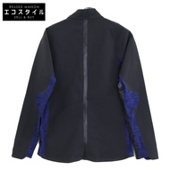 迪桑特 (Descente) [高爾夫] 黑藍配色，日本製造，Cytos 四向彈性尼龍 Prime Flex 保暖騎行服，M 碼 [二手]