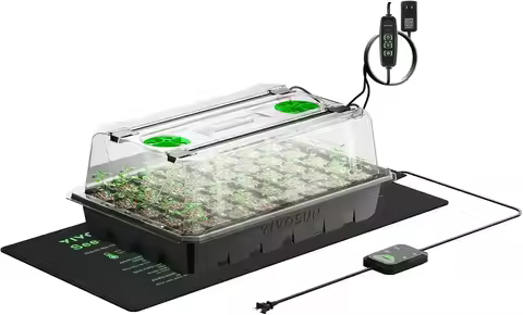 1 set of 40-cell seed germination trays, equipped with a set of LED lights and a 10-inch x 20.75-inc