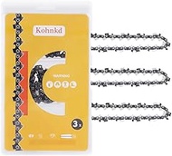 3 pack 14 inch Chainsaw Chains .050" Gauge, 3/8" LP Pitch, 52 Drive Links S52 for Greenworks Husqvar