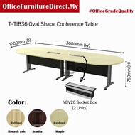 360x120cm Oval Shape Meeting Table Conference Table (12 Feet) - VSS T2 Oval Shape TIB 36 OFDirect (D