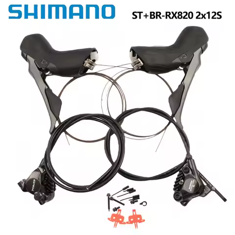 Shimano GRX ST-RX820 2x12 Speed Shifter Hydraulic Disc Brake Dual Control BR-RX820 Caliper Bicycle A