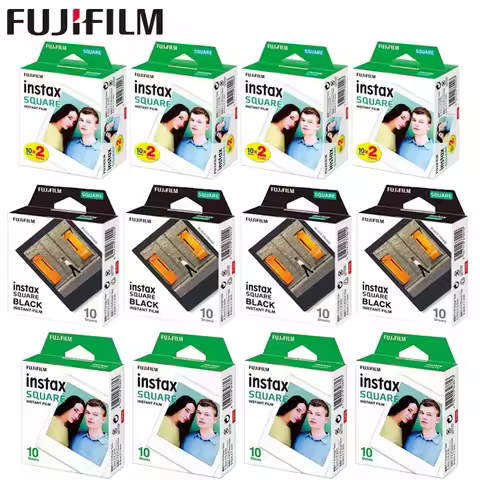 10-100 Sheets Fujifilm Instax Square Film White/Black Edge Photo Paper For Instax Camera SQ1 SQ10 SQ