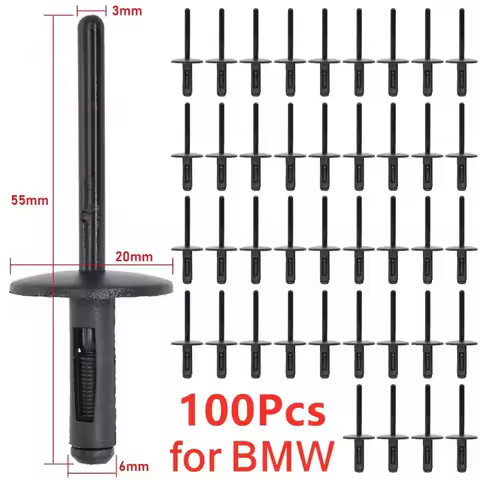 100pcs Car Bumper Fastener Clip Plastic Door Bumper Fixed Clip Expansion Blind Rivets 6mm For BMW X1