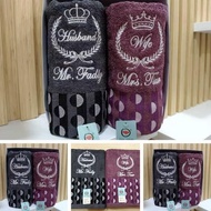 Wholesale (2 Towels) Couple Embroidered Towels Size 80X160Cm (Jumbo) 70X140Cm (Adult) & 50X100Cm (Le