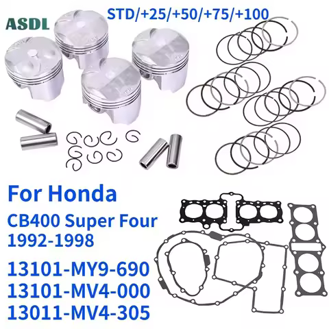 Motorcycle Engine Parts For Honda CB400 SF 1992-1998 CB400 SUPER FOUR Piston Rings Kit and Overhaul 