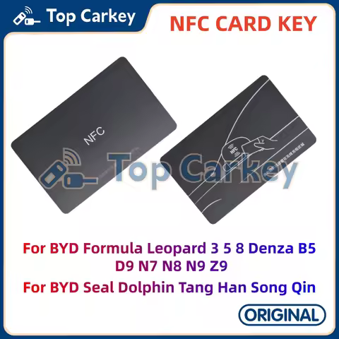 TopCarkey OEM NFC Card Key for BYD Seal Dolphin Tang Han Song Qin Formula Leopard 3 5 8 Denza B5 D9 