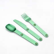 3pcs Magnetic Cutlery Camping Spoon Fork Knife Portable Travel Picnic Utensils Lightweight Aluminum 
