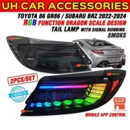 JM26-RGB Toyota 86 GR86 / Subaru BRZ 2022 - 2024 RGB Function Dragon Scale Design Tail Lamp With Sig