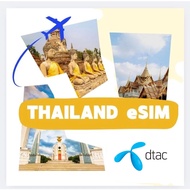 Thailand eSIM【Thailand】【3-7 Days 15GB】DTAC Travel Prepaid Sim Card 泰国上网卡 B