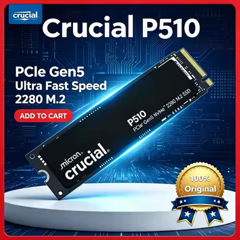 P510 Crucial 1TB NVMe SSD PCIe 5.0 M.2 2280 11000 Read 9500 Write Upgraded from P3 Plus for PS5 Cons
