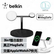 Belkin - BOOST↑CHARGE PRO MagSafe 3 合 1 無線充電器 15W 連Apple Watch 7 快速充電｜黑色｜WIZ017myBK｜
