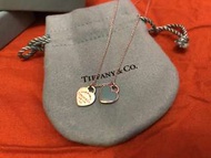 Tiffany&amp;Co 迷你雙色雙心純銀項鍊（免運費）