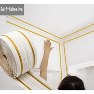 230cm/Roll 3D Foam Wall Edge Strip Stickers Self Adhesive Waterproof Ceiling Baseboard Waist Line St