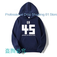 Afraid of Monsters 45 Hoodie Print Men/women Clothing Fashon Teenager Tops Anime Cool number 45 Clot