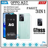 3IN1 Tempered Glass Package Oppo A57 A77S A77 Anti-Scratch Full Cover Glass