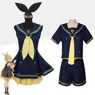 Kagamine Rin & Len Cosplay Costume - Top & Shorts Set with Ears