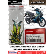 STICKER SET GREEN *86000-K2P-M80ZB FOR HONDA WINNER RSX150 ORIGINAL BSH HONDA SPAREPARTS LAST STOCK 
