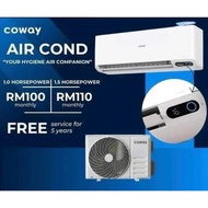 AIRCOND INVERTER 1.0hp /1.5hp 5 Star Energy Saving Free service dan Waranty