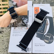 Spigen Nylon Loop Strap for Apple Watch Band Ultra 2 49mm 45mm 44mm 41mm Sport Breathable Bracelet iWatch 9 8 7 6 5 4 SE 3 40mm 38 42mm