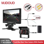 MJDOUD 7 Inch Car Monitor Na May Rear View Camera Para Sa Truck Bus Parking 9-36V Security Di