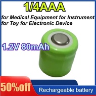 6Pcs-1/4AAA 1.2V 80mAh for Medical Equipment for Instrument for Toy for Electronic Device Battery