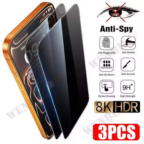 IPhone 17 Pro Max Screen Protector 3Pcs Privacy Screen Protector For iPhone 18 Pro Max 17 Air 16 16e