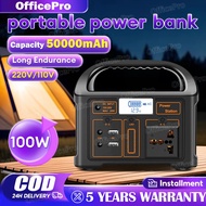 Power Station Solar Panel Power bank Camping Power Station Portable USB Output 100W 220V