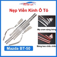 Bộ nẹp viền chân kính cửa ô tô Mazda BT50 BT-50 2015-2021  Inox chuẩn theo xe trang trí xe hơi cực đ