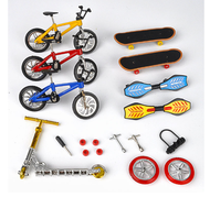 Fingerboard Skate Ramp Parts Set Skateboarding Finger BMX Bicycle Two Wheel Mini Scooter Fingertip Bikes Toys Kids Gifts