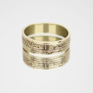 阿爾及利亞硬幣戒指 20 生丁 1972 年男士硬幣戒指 女士硬幣戒指