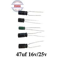 47uf 16V/ 25V Aluminum Electrolytic capacitor