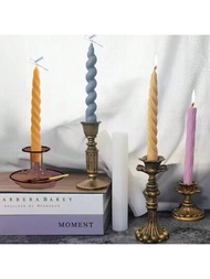扭轉蠟燭模具diy長形旋轉螺旋紋蠟燭、肥皂、石膏矽膠模具
