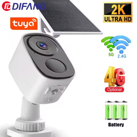 Tuya Solar Outdoor Surveillance Camera 2.4G 5G WiFi CCTV Camera Battery Motion Detection 4G Sim Card