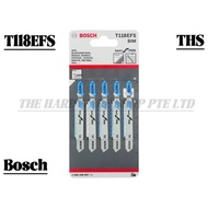 BOSCH T118EFS JIGSAW BLADES - STAINLESS STEEL 5PCE
