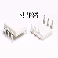 White Brand New Original 4N25 In-Line DIP6 Optocoupler Transistor Output Generation EL4N25
